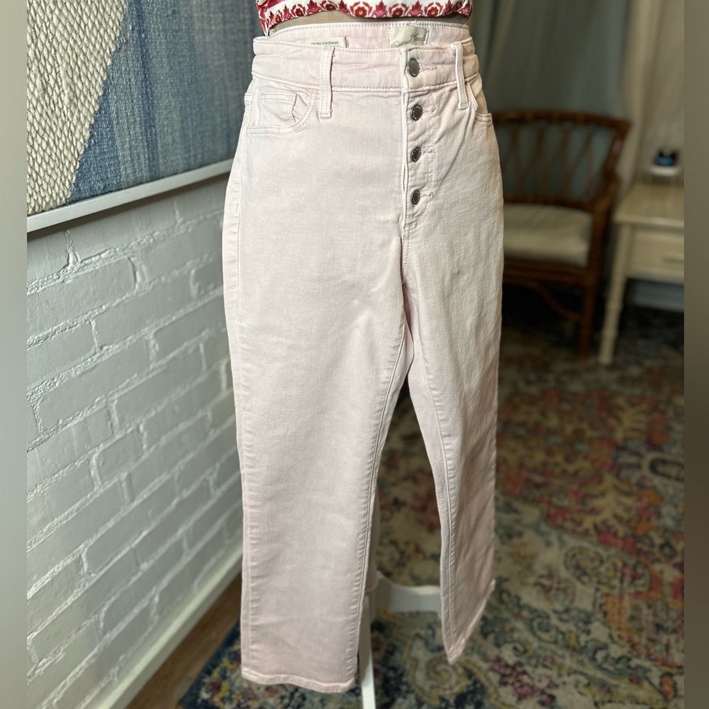 Universal Thread Pink High Rise Slim Straight Jeans - Picture 7 of 14